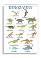 Farebná tabuľa s dinosaurami pre deti dino A4 Farebná tabuľa s dinosaurami pre deti dino A4