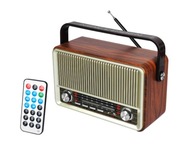Raba Retro prenosné rádio Bluetooth, FM, USB, SD, AUX s diaľkovým ovládaním, zlaté Raba Retro prenosné rádio Bluetooth, FM, USB, SD, AUX s diaľkovým ovládaním, zlaté