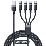 4v1 USB-A - USB-C/2 x Lightning/Micro USB kábel na nabíjanie a prenos 4v1 USB-A - USB-C/2 x Lightning/Micro USB kábel na nabíjanie a prenos
