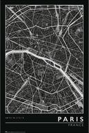 Mapa mesta Paríž – plagát Mapa mesta Paríž – plagát