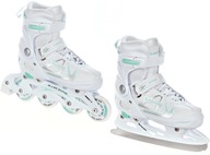 Rolki Łyżwy 2v1 RAVEN Spirit White / Mint 37-40