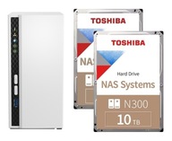 NAS server Qnap TS-233 2 GB + 2 x 10 TB Toshiba N300 NAS server Qnap TS-233 2 GB + 2 x 10 TB Toshiba N300