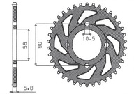 Sunstar zadné ozubené koleso 279 44 Xl 125V 01-13, Ktm 200 Sunstar zadné ozubené koleso 279 44 Xl 125V 01-13, Ktm 200