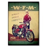 Darčekový plagát plechový nápis motocykel motor WFM plagát PRL Darčekový plagát plechový nápis motocykel motor WFM plagát PRL