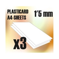 ABS plast - 1,5 mm A4 listy 3 ks.