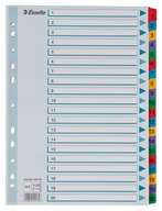 Kartónové oddeľovače MYLAR A4 1-20 farba 100163