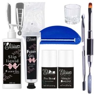 ELISIUM Flexy Gel sada na akrylový gél na nechty 25g + predlžovacie formy ELISIUM Flexy Gel sada na akrylový gél na nechty 25g + predlžovacie formy
