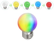 Farebná LED žiarovka E27 1W závit pre girlad RGB