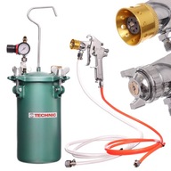 4,5 l lakovacia jednotka, lakovacia pištoľ, 2 trysky 4,5 l lakovacia jednotka, lakovacia pištoľ, 2 trysky