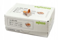 WAGO 221-412 RÝCHLOKONEKTOR 2x0,14-4 KONEKTOR x100 WAGO 221-412 RÝCHLOKONEKTOR 2x0,14-4 KONEKTOR x100