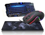 Gamer Set Keyboard Podložka pod myš LED XXL Gamer Set Keyboard Podložka pod myš LED XXL