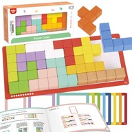 DREVENÉ 3D PUZZLE TETRIS MONTESSORI PUZZLE DREVENÉ 3D PUZZLE TETRIS MONTESSORI PUZZLE