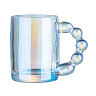 Sklenený pohár na vodu s uškom Colorful Cup