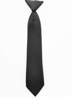 Čierna detská kravata s gumičkou