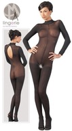 Catsuit s čipkovaným golierom M/L