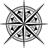 Nálepka WIND ROSE obytný príves AUTO 70 cm Nálepka WIND ROSE obytný príves AUTO 70 cm