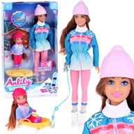 Anlily 30 cm bábika a 12 cm bábika na saniach zimných športov ZA4765 Anlily 30 cm bábika a 12 cm bábika na saniach zimných športov ZA4765