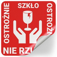 ŠTÍTKY NÁLEPKY 77x77mm POZOR SKLO NEVYHAZUJTE x1000 KS ŠTÍTKY NÁLEPKY 77x77mm POZOR SKLO NEVYHAZUJTE x1000 KS