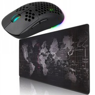 BEZDRÔTOVÁ RGB HERNÁ MYŠ + PODLOŽKA BEZDRÔTOVÁ RGB HERNÁ MYŠ + PODLOŽKA