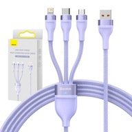 USB kábel Baseus Flash II 3v1, USB-C + micro USB + Lightning, 66 W, 1,2 m (fi