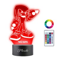 Gravírovanie darčekov 3D LED Sonic Knuckles Night Lamp Gravírovanie darčekov 3D LED Sonic Knuckles Night Lamp
