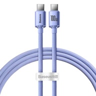 Kábel USB-C / USB-C, Crystal Baseus, 5A 100W, 1,2m Kábel USB-C / USB-C, Crystal Baseus, 5A 100W, 1,2m