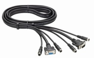 KVM kábel 1x VGA M / F + 2x PS / 2 M / M THOMSON 1,8m