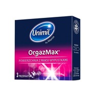 Kondómy s výstupkami UNIMIL ORGAZMAX 3 ks