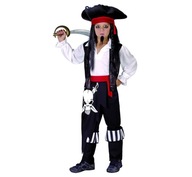 Kostým Pirát Kapitán Korzár, rozmer 110/120 cm Kostým Pirát Kapitán Korzár, rozmer 110/120 cm