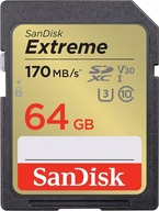 SANDISK EXTREME SDXC 64GB 170/80 MB/s A2 SANDISK EXTREME SDXC 64GB 170/80 MB/s A2