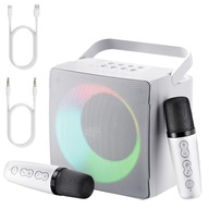 KARAOKE MACHINE BLUETOOTH 5.0 REPRODUKTOR 2 BEZDRÔTOVÉ MIKROFÓNY LED USB KARAOKE MACHINE BLUETOOTH 5.0 REPRODUKTOR 2 BEZDRÔTOVÉ MIKROFÓNY LED USB