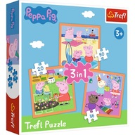 PUZZLE 3V1 GENIÁLNE KOCKY PEPPA PIG PUZZLE 3V1 GENIÁLNE KOCKY PEPPA PIG
