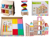 DREVENÝ BLOK PUZZLE 150 dielov VZDELÁVACÍ SADA DREVENÝCH BLOKOV DREVENÝ BLOK PUZZLE 150 dielov VZDELÁVACÍ SADA DREVENÝCH BLOKOV