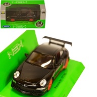 MODEL AUTA 1:34 WELLY PORSCHE 911 GT3 RS BLACK-ORA