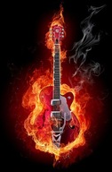 Detská fototapeta Fiery Guitar 175x115 cm Detská fototapeta Fiery Guitar 175x115 cm