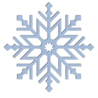 Vianočná ozdoba z plsti 115 modrá snehová vločka