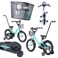 Detský BMX bicykel 16 palcov, vodítko, košík, kolesá