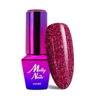 MOLLYNAILS Hybridný lak na nechty 8g Luxusný Glam Midnight Kiss č.548 MOLLYNAILS Hybridný lak na nechty 8g Luxusný Glam Midnight Kiss č.548