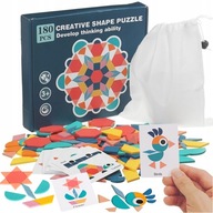PUZZLE BLOCKS DREVENÉ PUZZLE MONTESSORI 180 ks.