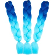 3x Ombre farbené syntetické vlasy na vrkoče 3x Ombre farbené syntetické vlasy na vrkoče