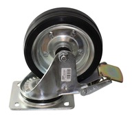 KOLESO KOVOVÉ GUMOVÉ FI 160 MM RIADENIE S BRZDOU 45NWH KOLESO KOVOVÉ GUMOVÉ FI 160 MM RIADENIE S BRZDOU 45NWH