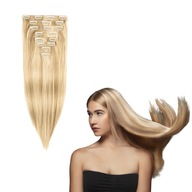 Clip In vlasy 47 cm 8 pások #613/24 blond Real Soft Clip In vlasy 47 cm 8 pások #613/24 blond Real Soft