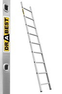 Hliníkový oporný rebrík 1x9 DRABEST + HÁK