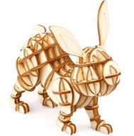 Drevené 3D puzzle Robotime – zajac na zostavenie Drevené 3D puzzle Robotime – zajac na zostavenie