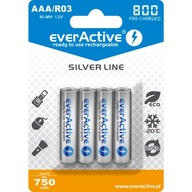 EVERACTIVE Silver Line AAA/HR03 Ni-MH nabíjateľná batéria EVERACTIVE Silver Line AAA/HR03 Ni-MH nabíjateľná batéria