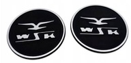 Emblémy nádrže WSK z reliéfneho čierneho hliníka