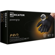 Nitrilové rukavice Mercator gogrip čierne L 50 ks