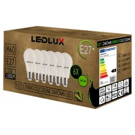 6x E27 A60 LED žiarovka 12W 1200lm 3 FARBY LEDLUX