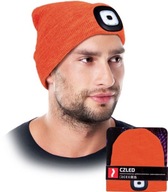 Ochranná zimná čiapka zateplená flisom s LED svetlom CZLED 44-60 ORANŽOVÁ Ochranná zimná čiapka zateplená flisom s LED svetlom CZLED 44-60 ORANŽOVÁ