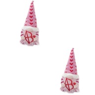2x Valentínska dekorácia Gnomes Plyšový Valentínsky Gnomes